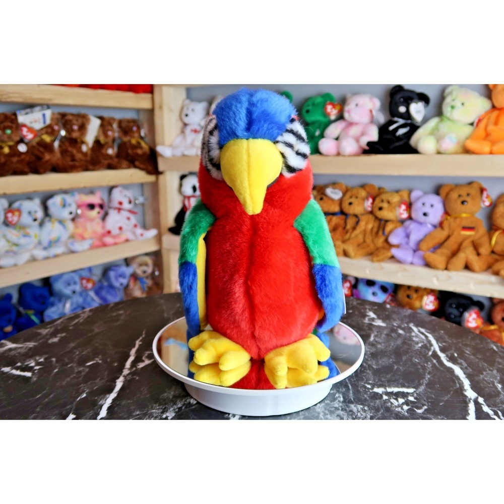 TY Beanie Buddy - Jabber the Parrot | Heart Tag Wear | Vintage | Rare